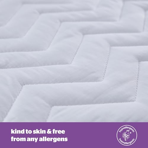 Silentnight Deep Sleep Mattress Protector – Supersoft Quilted Bed Protector Cover with Extra Deep Fitted Easy Fit Stretch Elasticated Straps – Machine Washable and Hypoallergenic - Double, White - 5