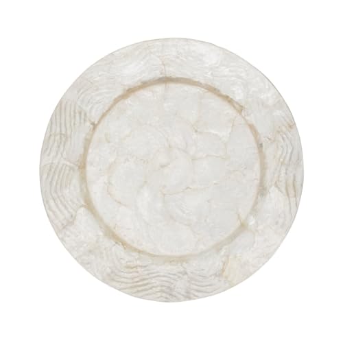 SARO LIFESTYLE Elegant Wavy Capiz Charger (Set of 4)