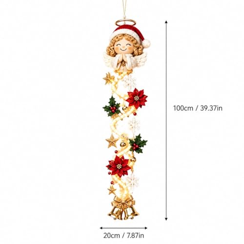 Christmas Hanging Decorations with Light Crochet Santa LED Hanging Ornament - image 6