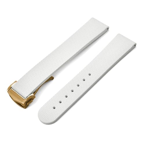 20mm FKM ���o�[���v�X�g���b�v �N�C�b�N�����[�X �I���K �X�s�[�h�}�X�^�[ ���[���X�E�H�b�` �t�b�f�S���o���h �}���`�J���[�ƌ݊�������(White-Gold)