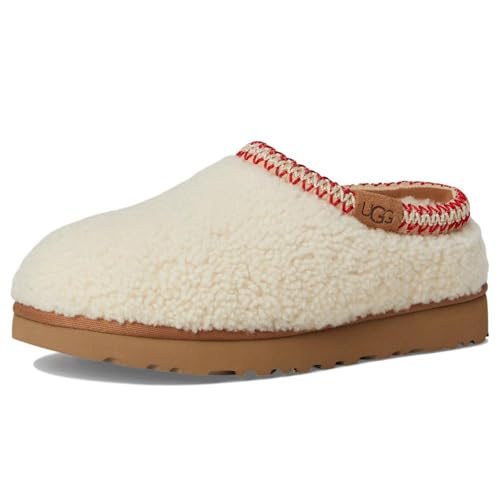 UGG Women's Tasman Maxi Curly Slipper, Natural, 7