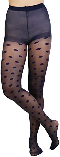 Image of ToBeInStyle Women's Fun Polka Dot Tights Pantyhose & Thigh High Socks Hosiery