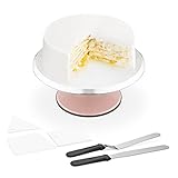 base giratoria para tartas ikea ENVÍO: Recibirás 1x soporte para tarta en color rosa, 3x rascador blanco y 2x cuchillo. La base mide Ø 30 cm x 13 cm de altura. El set está hecho de aleación de aluminio, silicona, acero inoxidable 430 y PP.