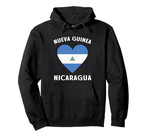 Nicaragua Flag Heart Nueva Guinea City Sudadera con Capucha
