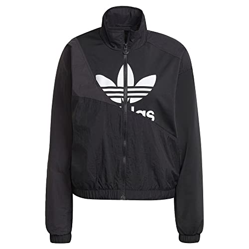 adidas Originals womens Adicolor Split Trefoil Top Track Jacket, Black, X-Small US