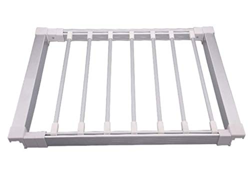 Support pantalon penderie coulissant LWX blanc avec rack de rangement 48cm