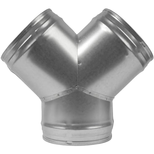 Image of Duct Splitter for Exhaust Fan Dryer Vent Hose 3 Way Duct Hose Connector, T Shape, T Joint Metal (6'' Inch, Y Shape)