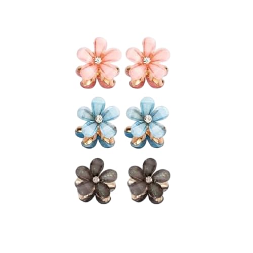 Drishti Hair Crab Claw Clips For Hair Styling Small Claw Hair Clip for Women Ladies Hair Clips 6 Pcs (Crab Claw)