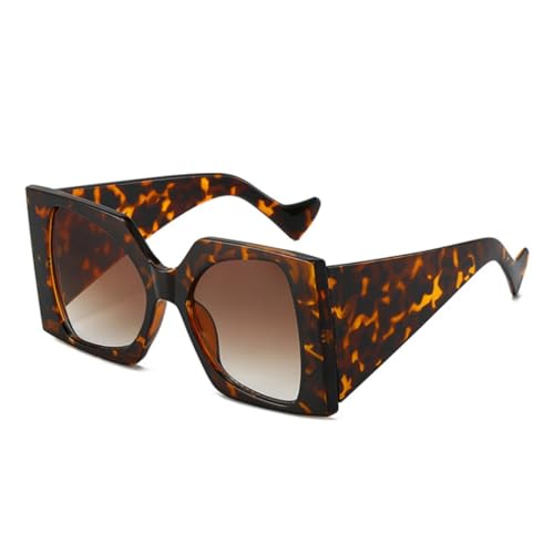 Lunettes de soleil dégradées UV400 finition léopard premium