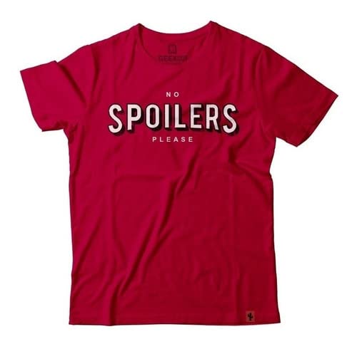 Camiseta No Spoilers Netflix Camiseta Geek Camiseta NetFlix Tamanho:GG;Cor:Vermelho