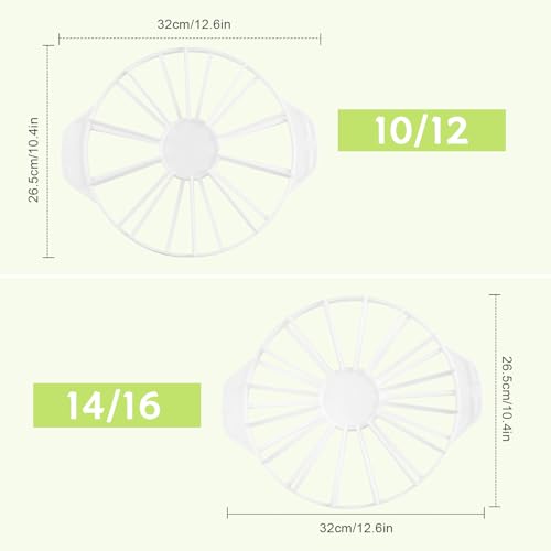Miniatura 2 de Juego De 2 Divisores De Tarta Ajustables: Divisores Redondos Para 10, 12, 14 O 16 Porciones, Divisores De Tarta De Plástico Reutilizables Para Un Corte Perfecto, Práctico Utensilio De Cocina