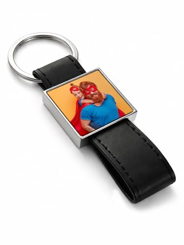 LASERO' Portachiavi con Foto Personalizzato – Portachiavi Foto in Metallo