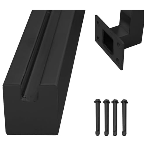 Ranuras de espiga para poste de barandilla de vidrio negro lateral 5