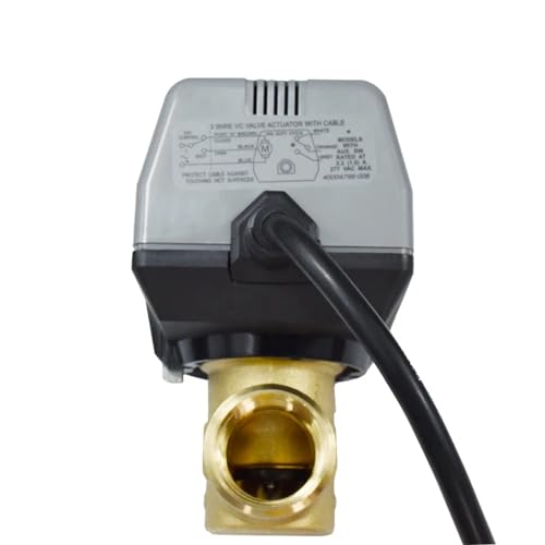 Válvula motorizada de latón de alta resistencia VC6013 de 2 vías y 3/4 pulgadas CA 220V 5