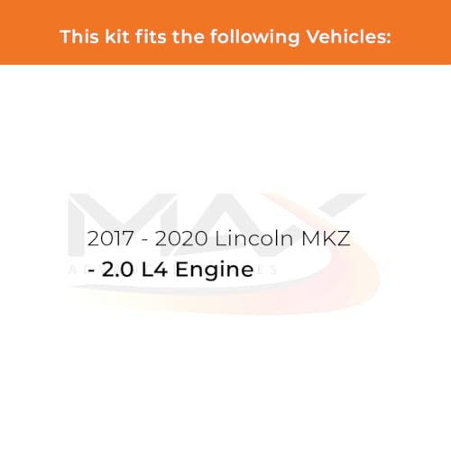 Image of Max Advanced Brakes Front Brake Kit Compatible With 2017 2018 2019 2020 Lincoln MKZ w /2.0 L4 Engine Replacement Premium OE Disc Brake Rotors and Ceramic Brake Pads