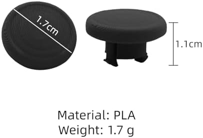 Reinforced Stable Joystick Cap Replacement Parts for 8BitDo Ultimate 2C Game Controller, Wear Resistant Anti-Slip Thumb Grips Repair Modification Accessories for 8BitDo Ultimate 2C (Black) - 1
