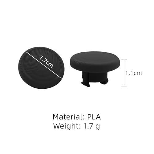Reinforced Stable Joystick Cap Replacement Parts for 8BitDo Ultimate 2C Game Controller, Wear Resistant Anti-Slip Thumb Grips Repair Modification Accessories for 8BitDo Ultimate 2C (Black)