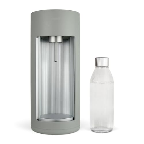 Mysoda: Stilvoller Glassy Wassersprudler aus Holzkomposit und Aluminium...