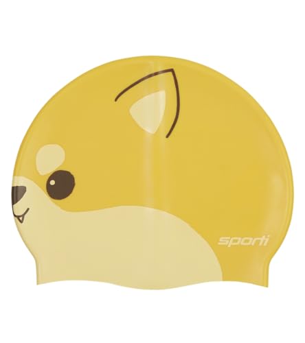 Sporti Shiba Inu Silicone Swim Cap Jr. - Orange - Junior