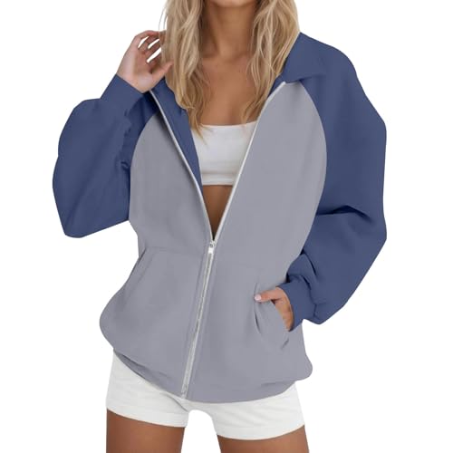 Lightweight Hoodies Women Ladies Solid Zip Up Hoodies Cotton Women Top Long Sleeves Casual Stretchable Comfortable Hoodies