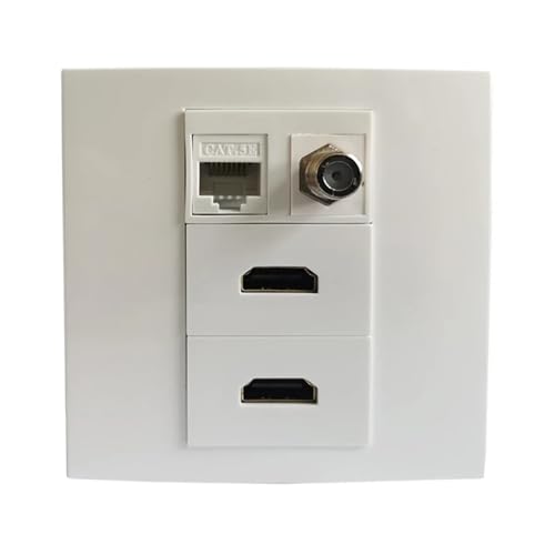 Plaque murale HDMI et prise RJ45 pour optimiser le câblage TV de votre salon
