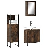 Image miroir claire et fonctionnalité : l'armoire à miroir dispose d'une surface miroir en verre qui offre un reflet fin et non déformé pour le maquillage, le rasage ou le soin du visage. L'ensemble est un excellent complément pour une salle de bain bien rangée et impressionnante.