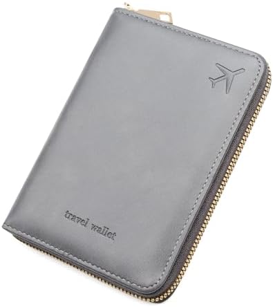 defway Passport Holder Travel Wallet - RFID Blocking Passport Hol...
