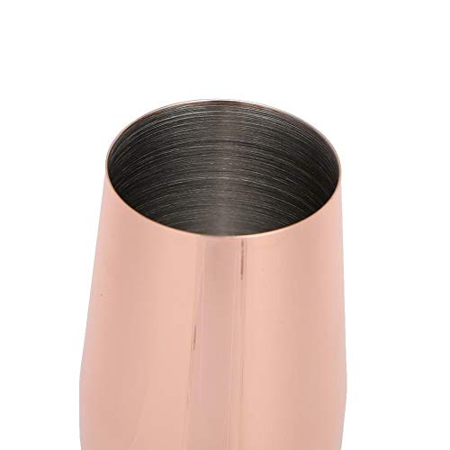 Weiyirot Taças de champanhe, taça de vinho de aço inoxidável 304, copos com base de tamanho grande e