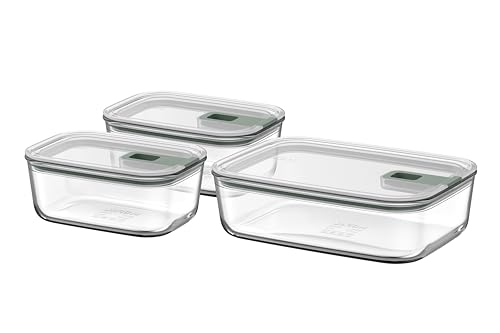 Mepal set glass easyclip 3 pcs (2x700 + 1500) - nordic sage