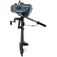 3.5HP 2 Stroke Outboard Motor, 49CC Heavy Duty Fishing Boat Engine Outboard Boat Motor Marine Boat Engine W/Water Cooling & CDI Ignition System For Rubber Boats, Inflatable Boats