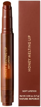 Nature Republic HONEY MELTING LIP PLUMPING (21 DIRTY CHOCO) | SOFT LIP STICK, Hydrating Gloss, Moisturizing balms, Volumizing formula & Sheer tint, Glowy Finish, korean make up