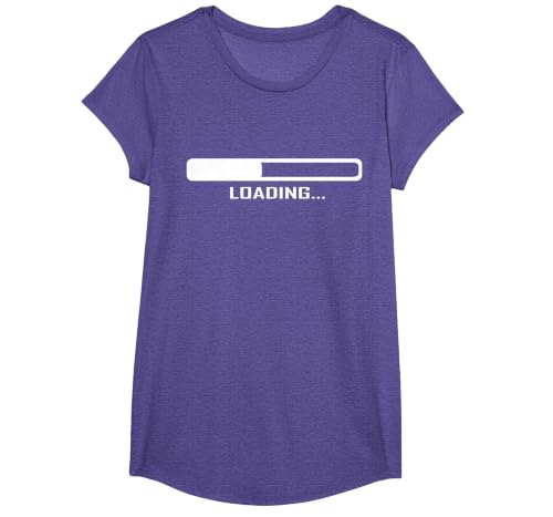 Loading bar T-Shirt, Girls, Purple Heather, Medium