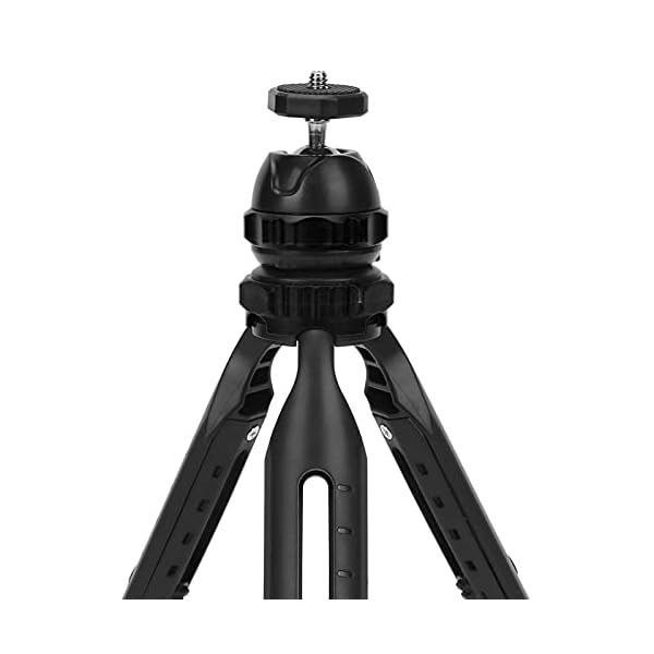 Stativ Mini Einziehbares Stativ 2 Abschnitte Handyhalter Ausgedehnte Höhe 20 cm mit 360 ° Verstellbarem Kugelkopf… – Bild 7
