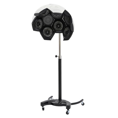 Standing Hair Dryer Adjustable Height Hooded Hair Dryer Hair Bonnet Salon Dryer with Timer and Rolling Wheels for Beauty Spa Home Salon Equipment