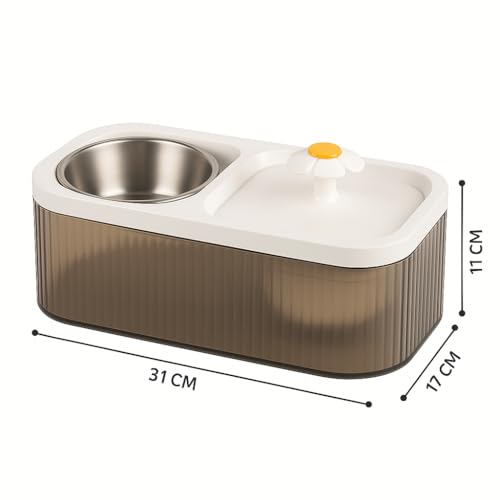 Bebedouro para Gatos, 3L Fonte Gato Inox Comedouros, Bebedouros e Acessorios para Gatos, Silenciosa,