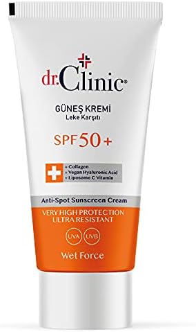 Facial Sunscreen for Sensitive Skin - Spf 50 - Reef Safe, Travel Size Sun Protection for Face, Zink Oxide, Water Resistant, UVA/UVB Sun Protection, Mineral Sunscreen Lotion by Dr.Clinic 1.69 fl.Oz.