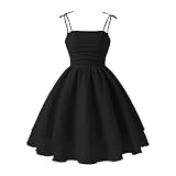 Générique Robe Bustier Fille Été, Robe de Soirée et Bal pour Ado, Tenue Promo, Modèle A Ligne sans Manches, Vêtement Chic Décontracté Funky Élégant, Longueur Mi Longue, Couleur Blanc