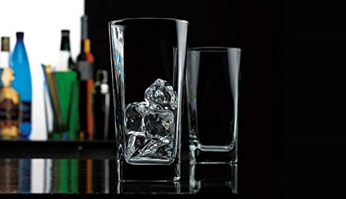 Highball Glasses 16 Oz. Set Of 4 Tall Square Glass Cups - Home Essentials & Beyond Premium Quality Beverage Cooler Glassware. Uses For Bar Glasses, Water, Juice, And Cocktails. #TOP5