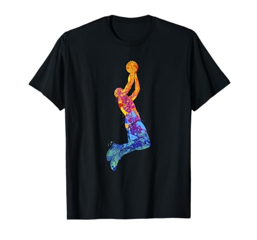 Dunking Basketball Spieler Korbleger Sport Grafik T-Shirt