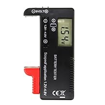 Digital Battery Tester,Universal Battery Checker for AA AAA C D 9V 3.7V 1.5V Button Cell - Portable Accurately Check Battery Charge Level Household Batteries