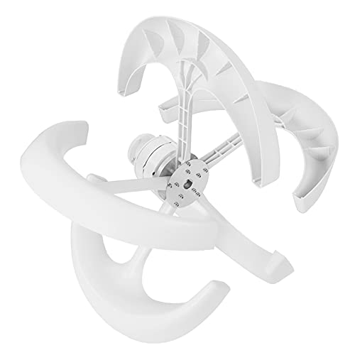 Wind Turbine Generator Kit, 600W DC12V Lantern Vertical Wind Generator Kit Nylon Fiber Blades Electricity Producer Equipment for Power Supplementation (White) - Image 8