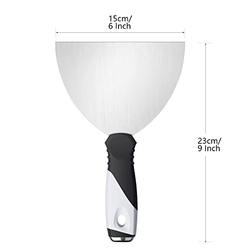 Mister Rui - Putty Knife, 6 Inch Metal Putty Knife Scraper Tool For Wood, Stainless Steel Knife Paint Scraper With Hammer End, 6 Inch Paint Scraper Tool Taping Knife #TOP1