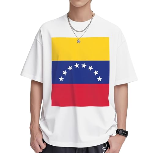 T-shirt drapeau Venezuela femme en coton décontracté et ample