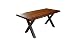 Produktbild SAM Esszimmertisch 300x100 cm Xerez, Baumkantentisch nussbaumfarben, Akazienholz massiv, X-Gestell aus Metall schwarz