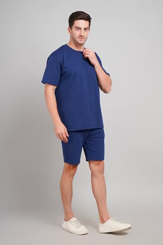 Image of Men's Cord Set T-Shirt and Shorts | Casual Matching Outfits for Men | Comfortable Summer Activewear, Gym, Sports & Lounge Wear | Night Wear Suit for Men