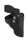 Barsony Black Leather OWB Holster for Snub Nose 2" 22 38 357...