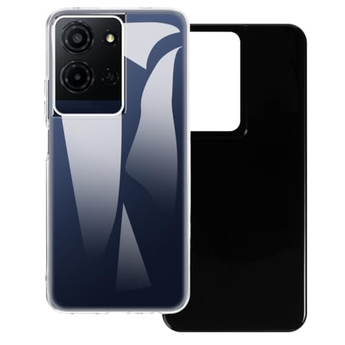 UOGNADGD 2�� TPU�P�[�X TCL K33 5G �Ƃ̌݊������� �X�}�z�J�o�[ - �ϏՌ��t���L�V�u���ی�A�N�Z�T���[ �����J�b�g���H (�N���A+�u���b�N)