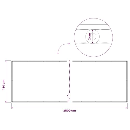 Écran de confidentialité balcon en polyester imperméable avec œillets - 6