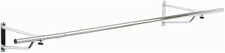 Direct Online Houseware House of Home Heavy Duty Wall Mounted Clothes Rail - Hanging Coat Rack Wardrobe Replacement - Clothes Storage & Organiser for Shirts, Coats, Jackets & Hat - Chrome, 6ft