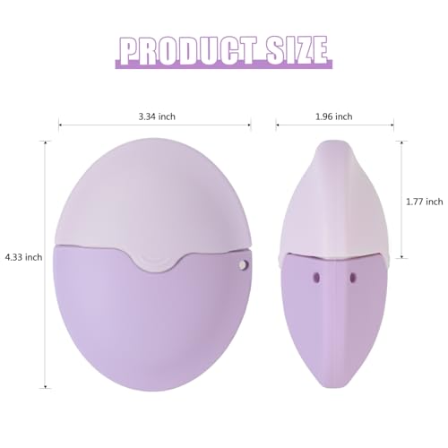Reusable Silicone Sunscreen Applicator for Body & Face - Travel Size with Refillable Roller Sponge ，No-Waste Lotion Applier for Kids, Adults, Family (Purple) - Thumbnail 3